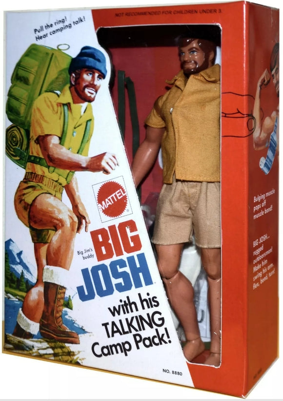 BIG JOSH ☆ TALKING CAMP PACK ☆ 1973 # 8880 - PROD.AMERICANA ►NEW◄REPROBOX MOCKUP
