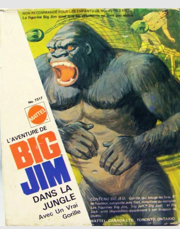 BIG JIM MATTEL ☆ JUNGLE ADVENTURE / CACCIA AL GORILLA ☆ No.7317 REPROBOX ►NEW◄