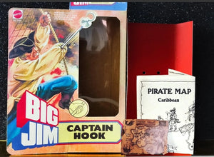 🥇 BIG JIM MATTEL CAPITAN UNCINO 2261 '78 CAPTAIN HOOK 💪 customBOX REPRONEW 💪