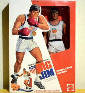 BIG JIM MATTEL ☆ GOLD MEDAL BOXER '74 ☆ No.7372 REPROBOX HANDMADE ►NEW◄ PERFECT