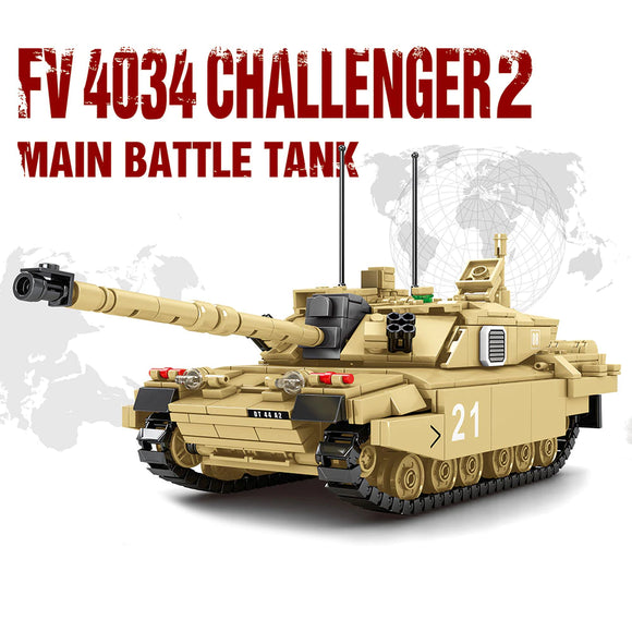 100% compatibile TECHNIC MOC ☆ CARRO ARMATO FV 4034 CHALLENGER 2 MAIN BATTLE TANK 1098pz ☆ STATICO