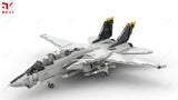 MOC ☆ AEREO JET F14 TOMCAT MINIFIGURE INCL.2211pz☆ 100%compatib. TECHNIC STATICO