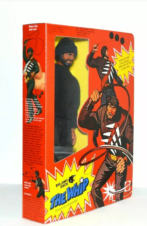 BIG JIM MATTEL 1975 ART.9060☆ THE WHIP CANADIAN VERSION ☆ REPROBOX ►NEW◄ PERFECT