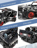 CQB 100% compatibile con TECHNIC ☆ MOC FORD MUSTANG 1/12 1657pcs ☆ ►STATICO◄ NEW