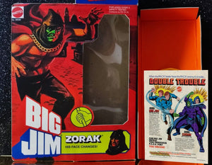 🥇 BIG JIM MATTEL produzione AMERICANA ZORAK No9288 75💪 customBOX REPRO NEW 💪