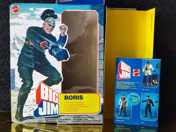 🥇 BIG JIM MATTEL produzione EUROPEA BORIS L'UTISTA 5097 '82 💪 customBOX NEW💪