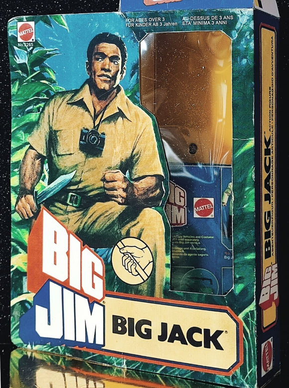 🥇 BIG JIM MATTEL produzione EUROPEA BIG JACK SAFARI 1978 💪 customBOX NEW💪