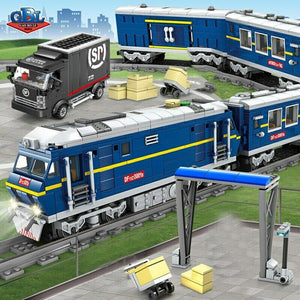 100% compatibile con TECHNIC TRENO A BATTERIA ► MOC FERROVIA TRENO DIESEL BLU ◄