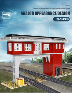 ☆ MOC TRAIN SIGNAL STATION STAZIONE. 2009pcs ☆100% compatibile TECHNIC Treni NEW