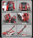 ☆ MOC CAMION POMPIERI SOCCORSO GRU 4620pz ☆100% compatibile TECHNIC MOTORIZZATO