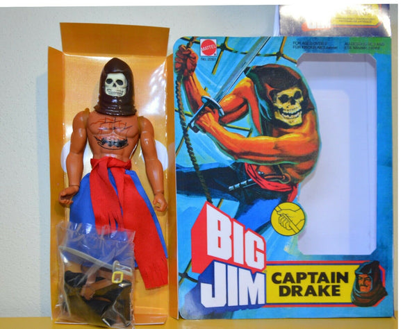 BIG JIM MATTEL ☆ CAPITAN DRAKE 1978 ☆ No.2261 REPROBOX HANDMADE ►NEW◄ PERFECT