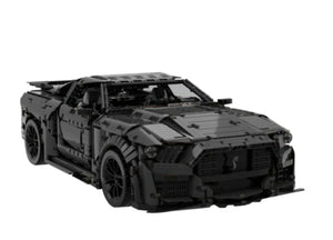 CQB 100% compatibile con Technic ☆ MOC AUTO 1/8 CORSA SHELBY GT500 3932pz ☆BLACK