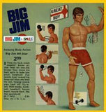 BIG JIM produzione EUROPEA ☆ BIG JIM THE FIRST ART 4332 1972 ☆ REPRO BOX LARGO